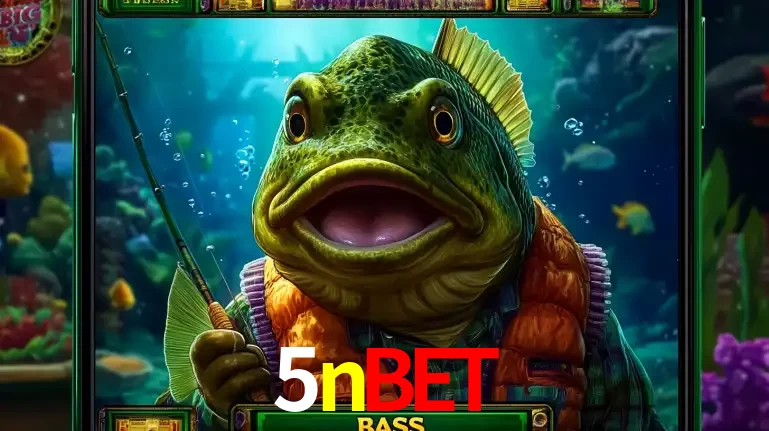 Personagem de peixe pescador do popular jogo de slot com tema de pescaria, uma das emocionantes opções de caça-níqueis para jogar e ganhar no cassino 5nbet.